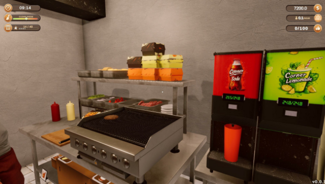 Corner Kitchen Fast Food Simulator Gameplay Screenshot