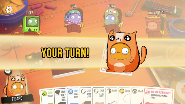 Exploding Kittens Gameplay Screenshot